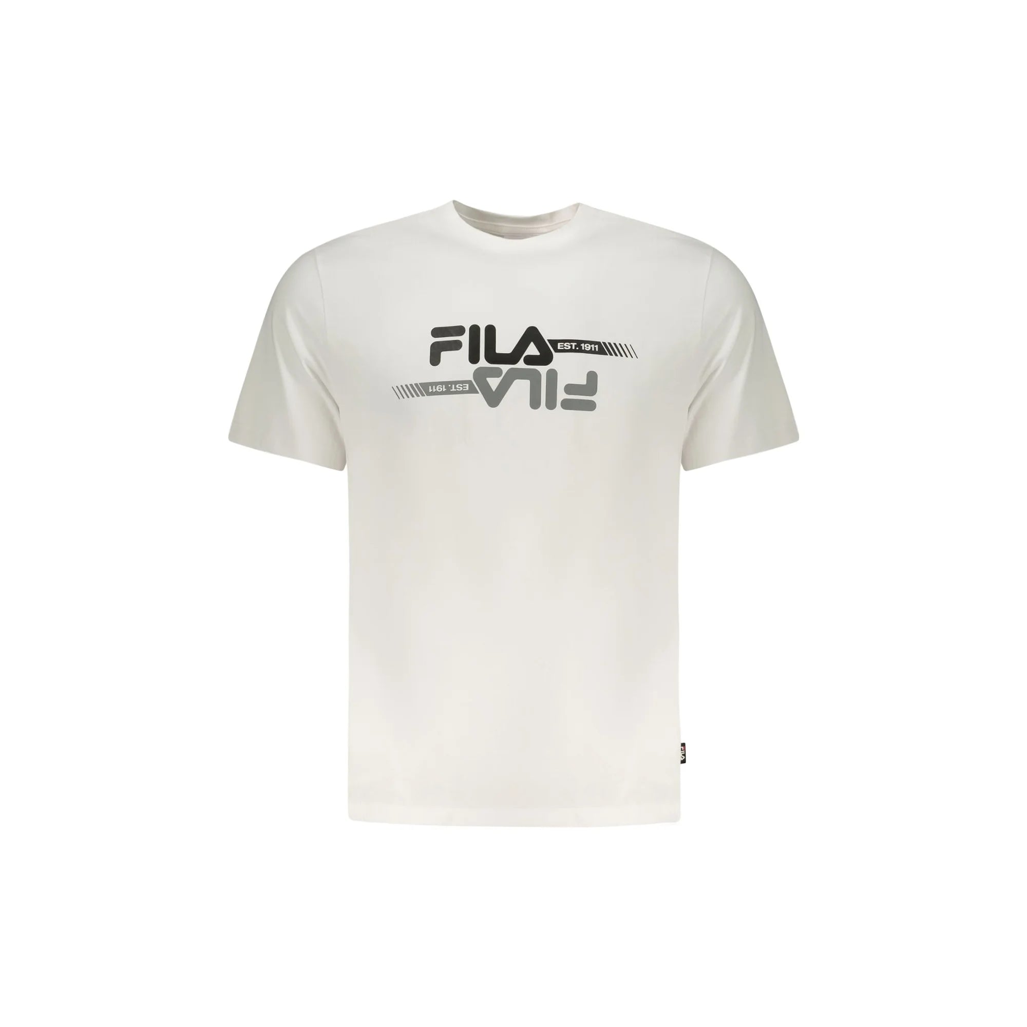 Fila T-Shirt Maniche Corte Uomo Bianca Stampa Logo Bianco - foto prodotto